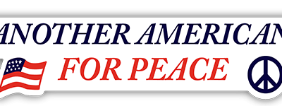 Another American for Peace — Root Concepts sticker design