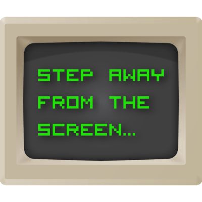 Step Away From The Screen - Mini Sticker | 552