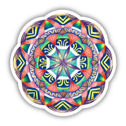 Aloha Mandala mini sticker — Root Concepts design 566