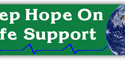 Keep Hope on Life Support small bumper sticker — Root Concepts design 614