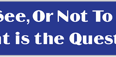 To See or Not to See, That is the Question — Root Concepts sticker design