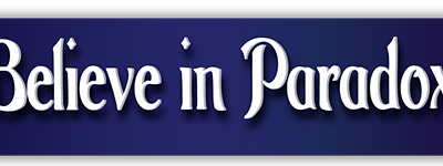 Believe In Paradox small bumper sticker — Root Concepts design 503