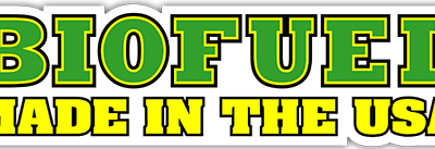 Biofuel Made in the USA small bumper sticker — Root Concepts design 321