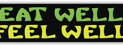 Eat Well Feel Well small bumper sticker — Root Concepts design 190