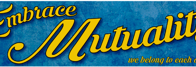 Embrace Mutuality small bumper sticker — Root Concepts design 560