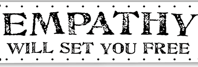 Empathy Will Set You Free small bumper sticker — Root Concepts design 498