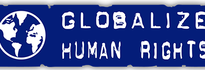 Globalize Human Rights — Root Concepts sticker design