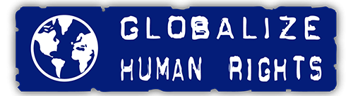Globalize Human Rights — Root Concepts sticker design