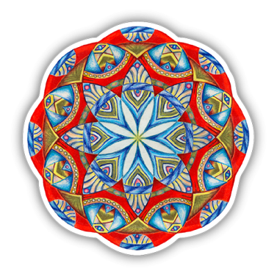 Lotus Jewel Mandala - Mini Sticker | 520