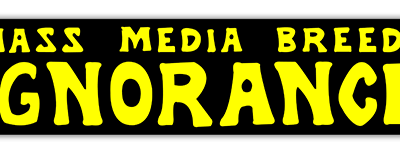 Mass Media Breeds Ignorance — Root Concepts sticker design
