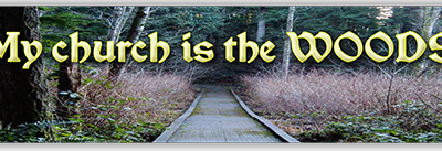 My Church is the Woods — Root Concepts sticker design