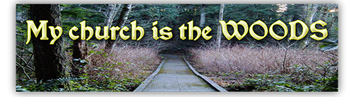 My Church is the Woods — Root Concepts sticker design