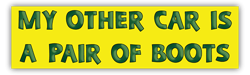 My Other Car is a Pair of Boots — Root Concepts sticker design