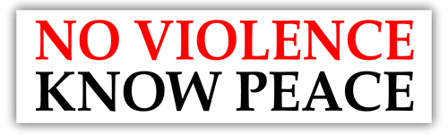 No Violence Know Peace small bumper sticker — Root Concepts design 245