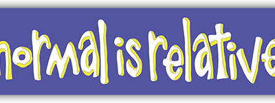 Normal is Relative small bumper sticker — Root Concepts design 206