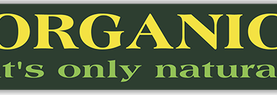 Organic Its Only Natural small bumper sticker — Root Concepts design 260