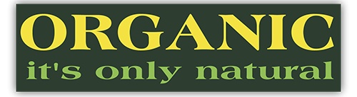 Organic Its Only Natural small bumper sticker — Root Concepts design 260