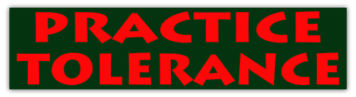 Practice Tolerance small bumper sticker — Root Concepts design 403
