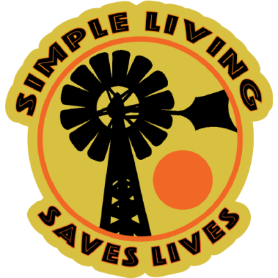 Simple Living Saves Lives Contour - Mini Sticker | 483