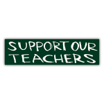 Support Our Teachers - Small Bumper Sticker