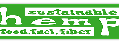 Sustainable Hemp small bumper sticker — Root Concepts design 151