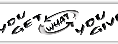 You Get What You Give small bumper sticker — Root Concepts design 212