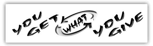 You Get What You Give small bumper sticker — Root Concepts design 212