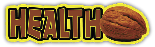 Health Nut small bumper sticker — Root Concepts design 275