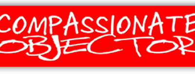 Compassionate Objector small bumper sticker — Root Concepts design 228