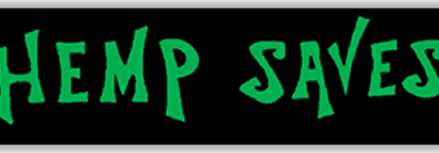 Hemp Saves small bumper sticker — Root Concepts design 188
